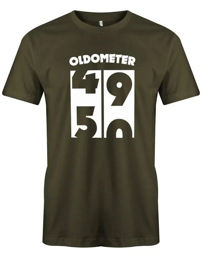 Oldometer Wechsel von 49 auf 50 Jahre - 50 Geburtstag Shirt Männer