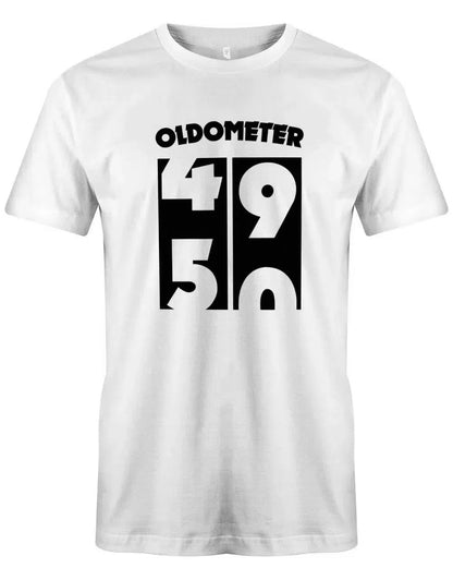 Oldometer Wechsel von 49 auf 50 Jahre - 50 Geburtstag Shirt Männer