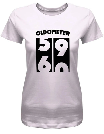 Oldometer Wechsel von 59 auf 60 Jahre - 60 Geburtstag Shirt Frau