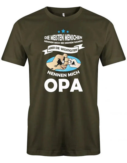 Opa Herren T-Shirt - Die wichtigsten nennen mich Opa - Geschenk für Opa