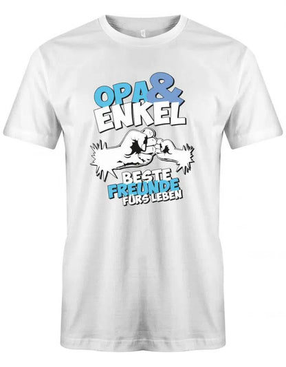 Opa Herren T-Shirt - Opa und Enkel beste Freunde fürs Leben - Fäuste - Geschenk für Opa