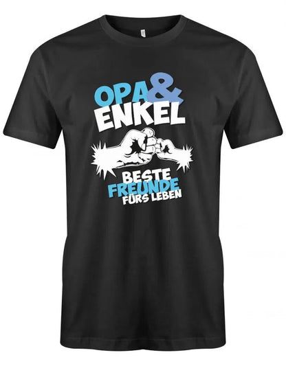 Opa Herren T-Shirt - Opa und Enkel beste Freunde fürs Leben - Fäuste - Geschenk für Opa