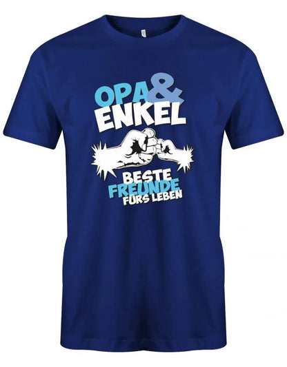 Opa Herren T-Shirt - Opa und Enkel beste Freunde fürs Leben - Fäuste - Geschenk für Opa