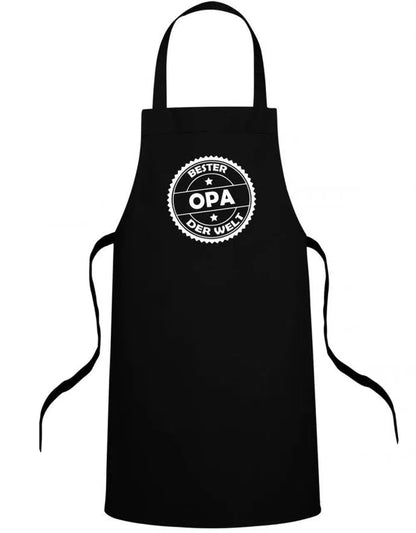 Opa Schürze - Bester Opa der Welt - Stempel Kronkorken - Geschenk für Opa