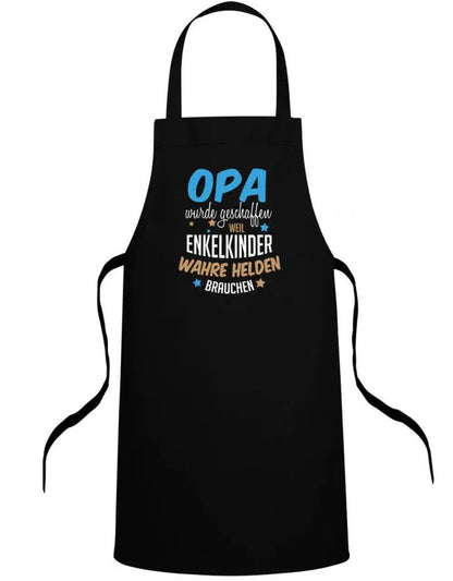 Opa Schürze - Opa wurde geschaffen weil Enkelkinder wahre Helden brauchen - Geschenk für Opa