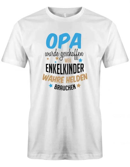 Opa wurde geschaffen - Enkelkinder Helden brauchen - Opa - Herren T Shirt