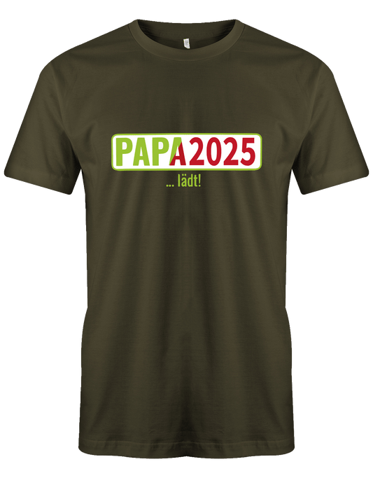 Papa 2025 lädt - loading - Werdender Papa Shirt Herren