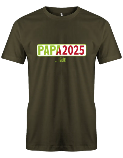 Papa 2025 lädt - loading - Werdender Papa Shirt Herren