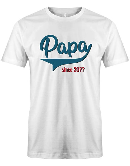 Papa since Wunschjahr College Style - Papa Shirt Herren