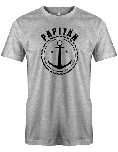 Papitän mit Anker Kapitän Papa TShirt