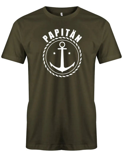 Papitän mit Anker Kapitän Papa TShirt