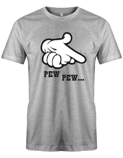 Pew Pew Hände als Waffe Comic - Lustiges T Shirt
