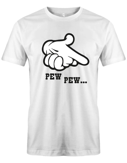 Pew Pew Hände als Waffe Comic - Lustiges T Shirt