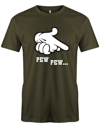 Pew Pew Hände als Waffe Comic - Lustiges T Shirt
