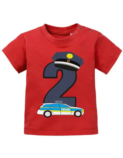 Polizei 2 Geburtstag - Geburtstag Shirt 2 - Baby T-Shirt