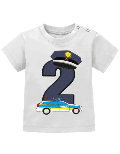 Polizei 2 Geburtstag - Geburtstag Shirt 2 - Baby T-Shirt