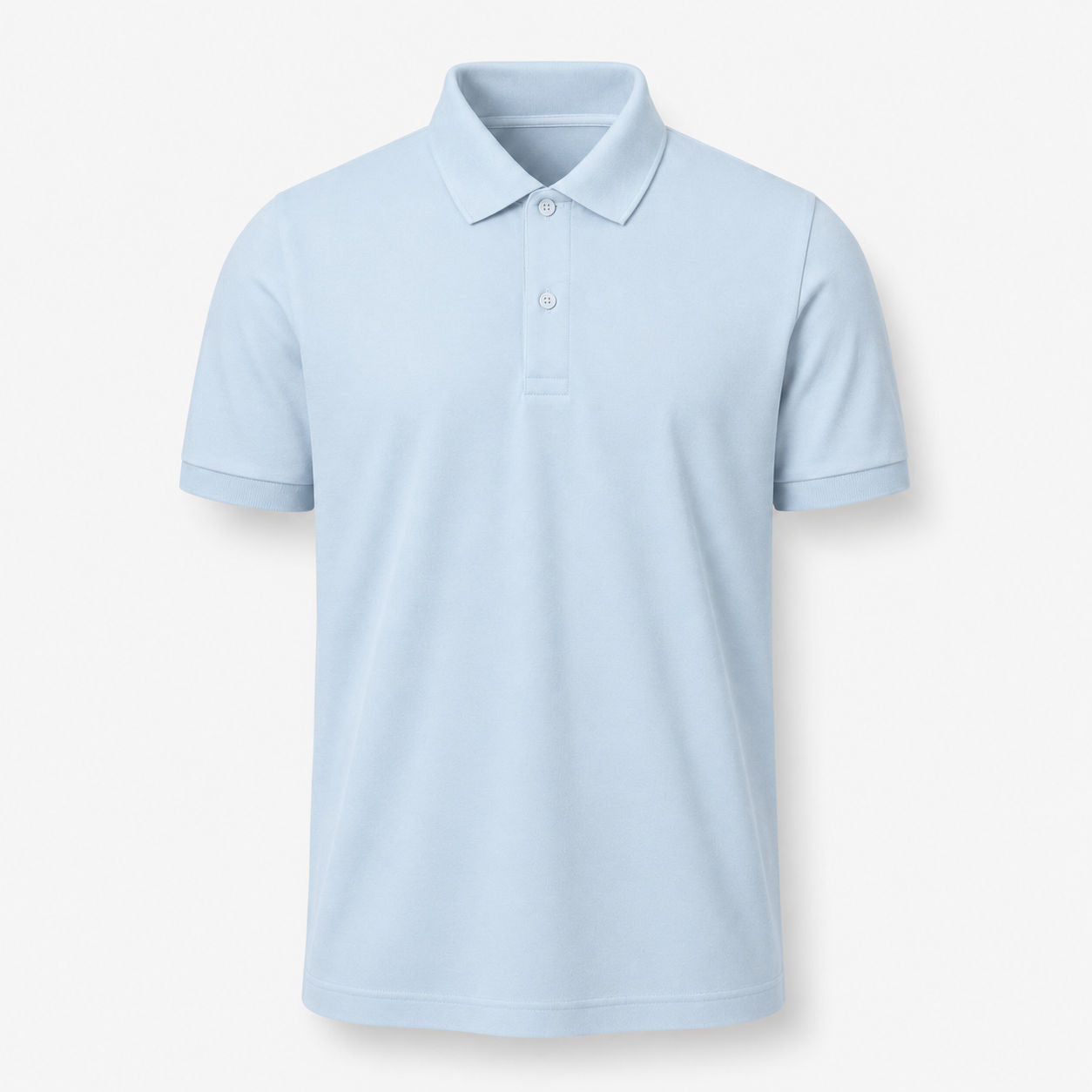 Herren Poloshirt unbedruckt in Blush Blue