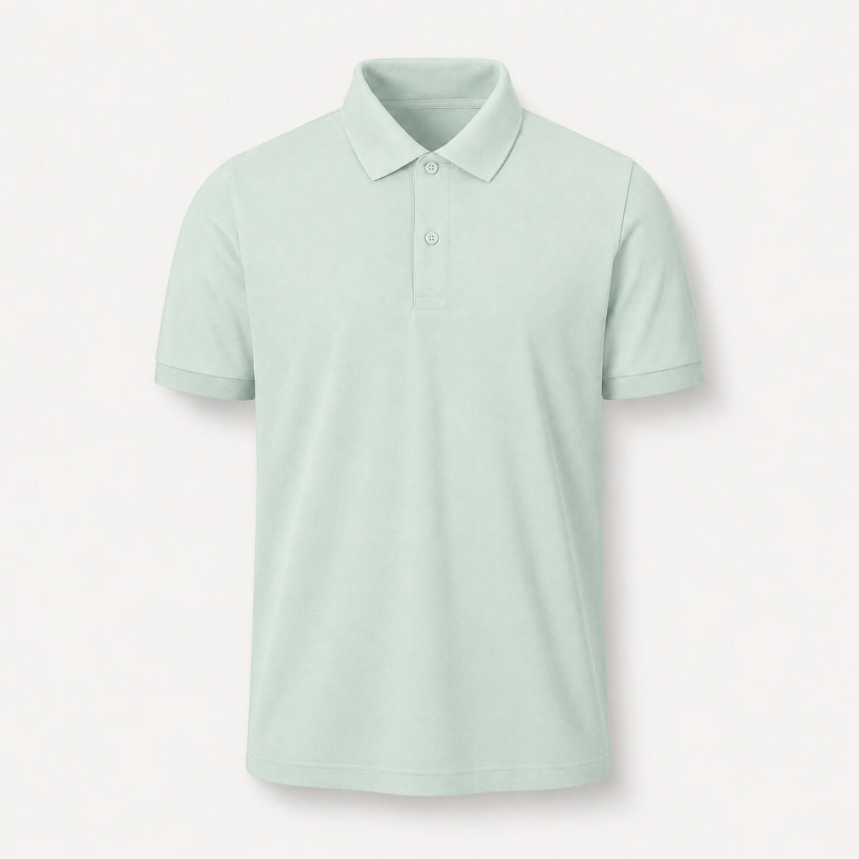 Herren Poloshirt unbedruckt in Blush Mint