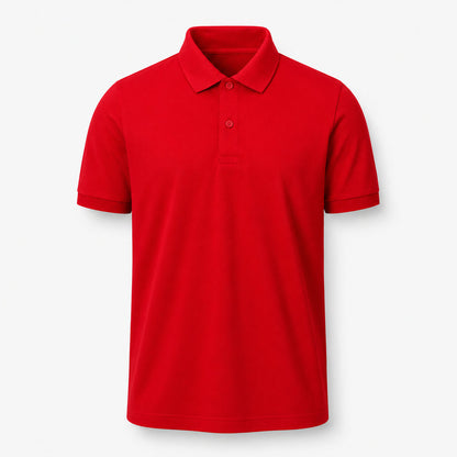 Herren Poloshirt unbedruckt in Rot