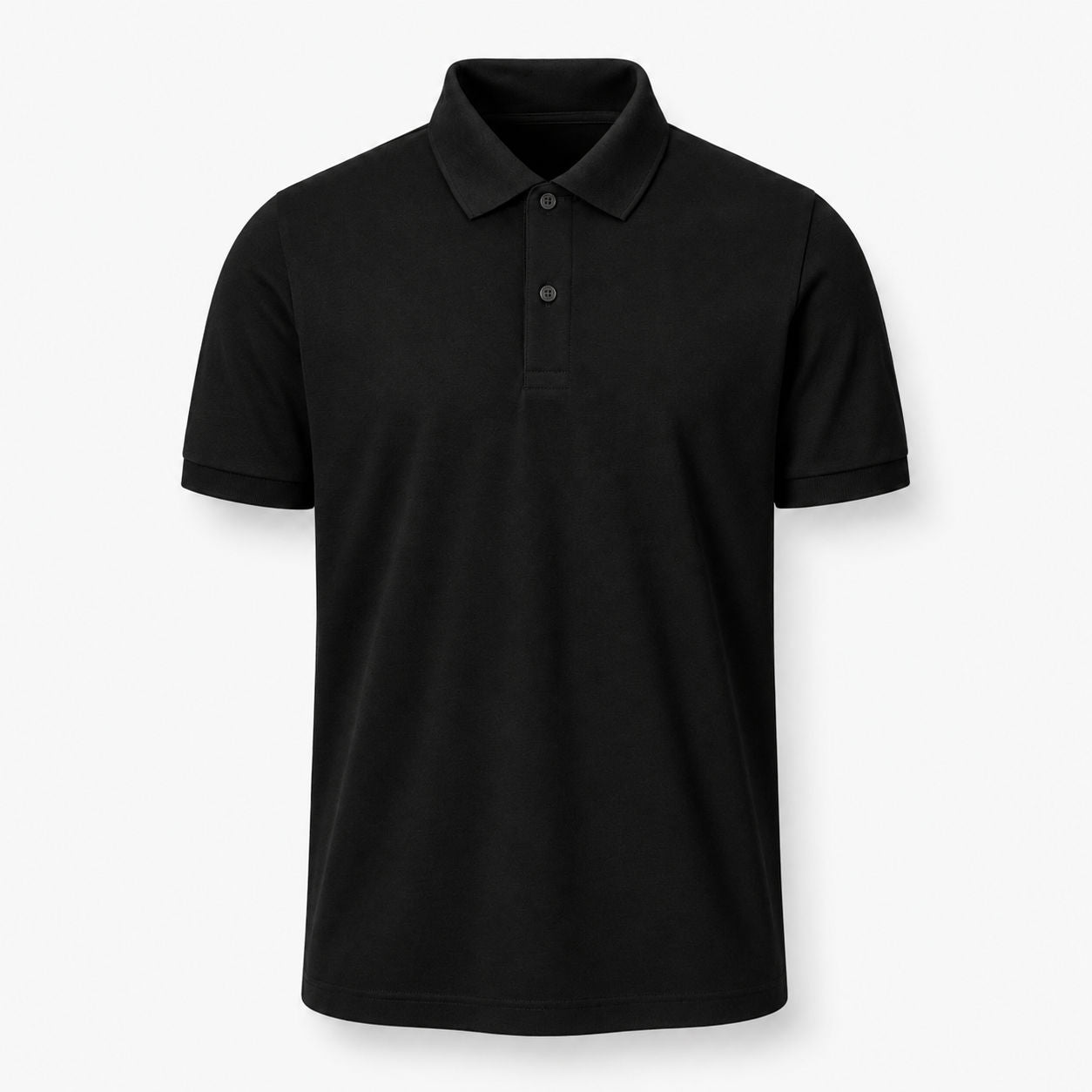 Herren Poloshirt unbedruckt in Schwarz