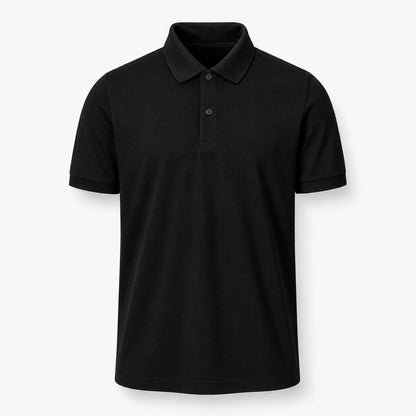 Herren Poloshirt unbedruckt in Schwarz