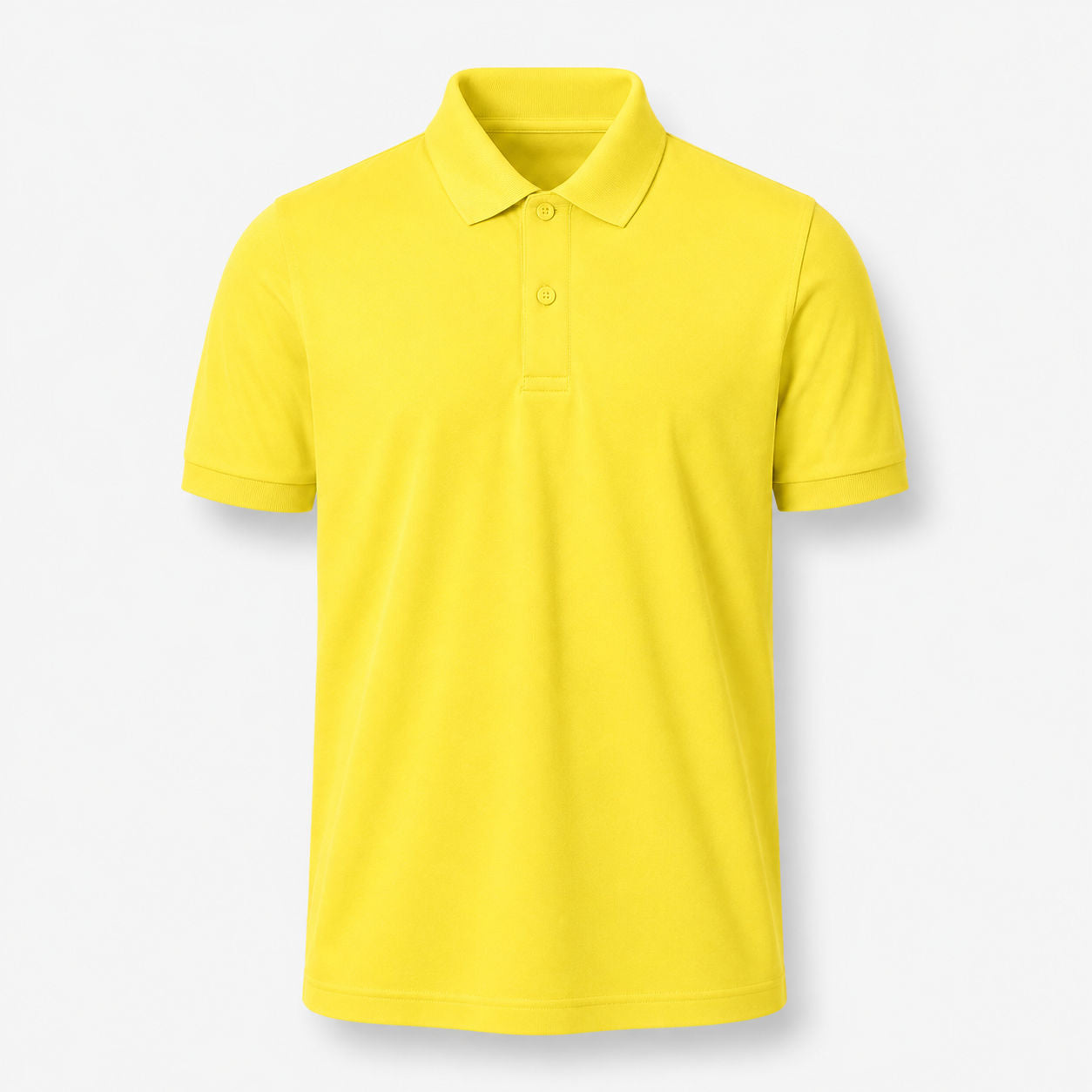 Herren Poloshirt unbedruckt in Solar Yellow