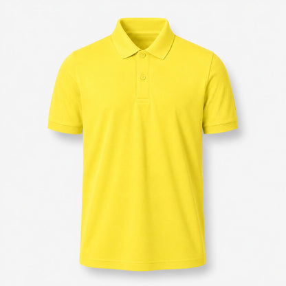 Herren Poloshirt unbedruckt in Solar Yellow