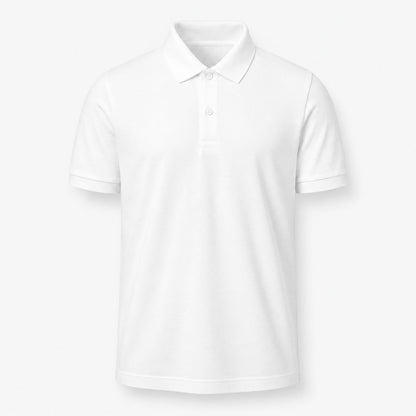 Herren Poloshirt unbedruckt in Weiß