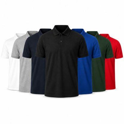 Polo-Shirt Basic - Herren - Baumwolle – unbedruckt & einfarbig