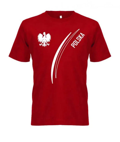 Polska Fan T-Shirt - Personalisierbar mit Wunschname und Wunschnummer - Polen Kinder T-Shirt