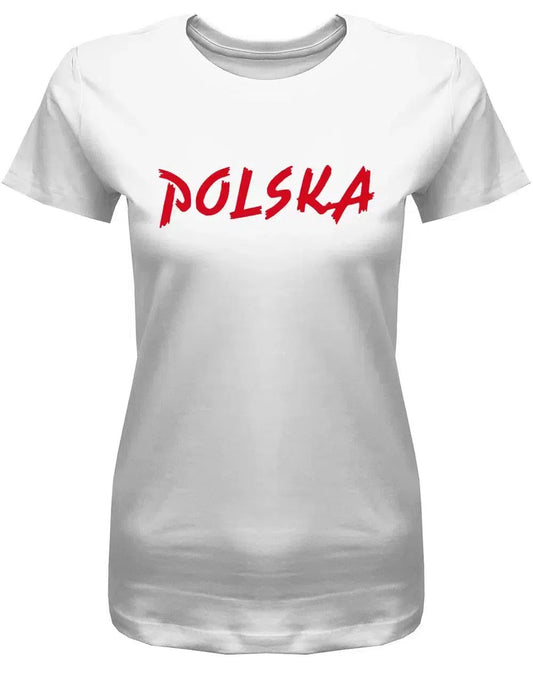 Polska Schriftzug - EM WM - Polen Fan - Damen T-Shirt