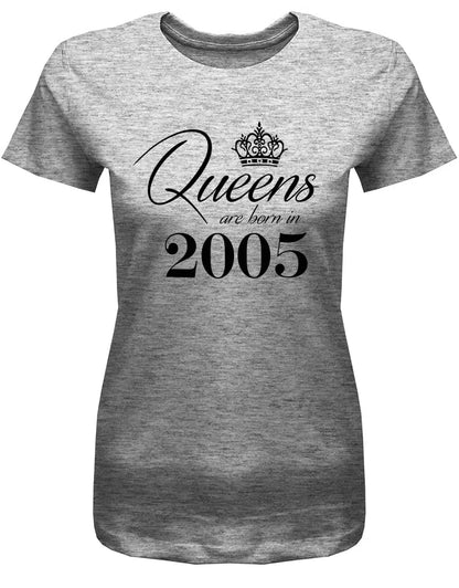Queens are born in 2005 Krone - 18 Geburtstag Shirt Mädchen