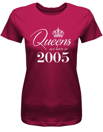 Queens are born in 2005 Krone - 18 Geburtstag Shirt Mädchen