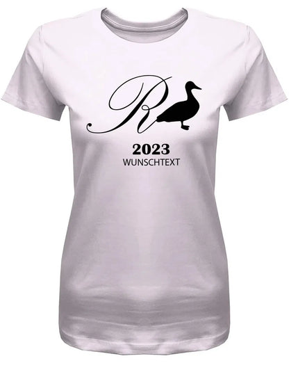 Rente Ente 2025 mit Wunschtext - Renterin Frauen T-Shirt