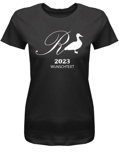 Rente Ente 2025 mit Wunschtext - Renterin Frauen T-Shirt