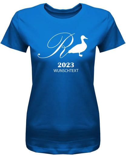 Rente Ente 2025 mit Wunschtext - Renterin Frauen T-Shirt