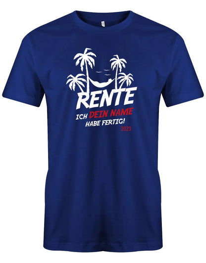 Rente Palmen ich Habe fertig personalisiert mit Name - Rentner Männer T-Shirt