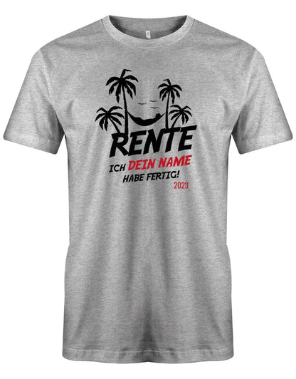 Rente Palmen ich Habe fertig personalisiert mit Name - Rentner Männer T-Shirt