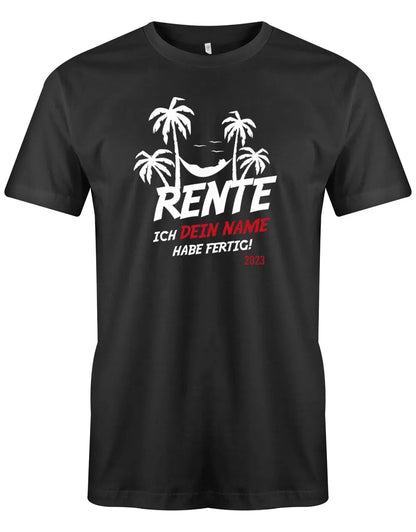 Rente Palmen ich Habe fertig personalisiert mit Name - Rentner Männer T-Shirt