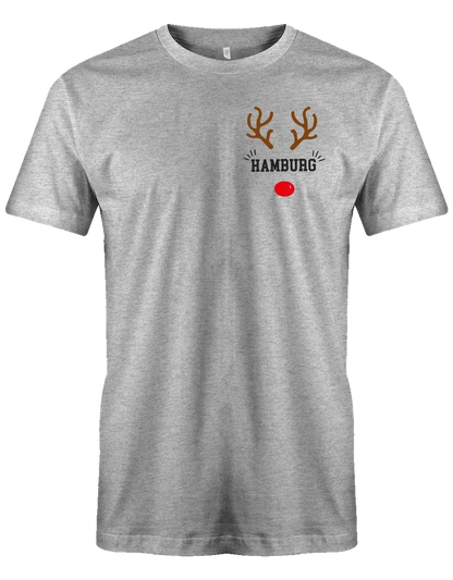 Rentier Wunschtext Weihnachten Herren T Shirt Brustmotiv
