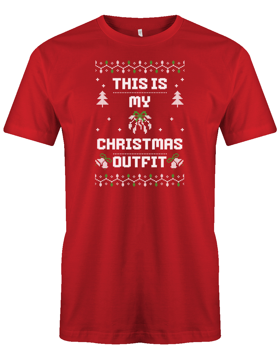 This is my christmas outfit Ugly Sweater Style Herren T Shirt