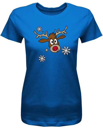 Rudolph - Schneeflocken - Weihnachten - Damen T Shirt