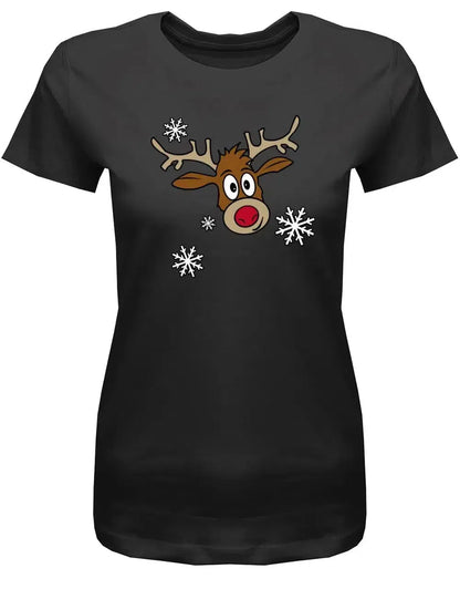 Rudolph - Schneeflocken - Weihnachten - Damen T Shirt