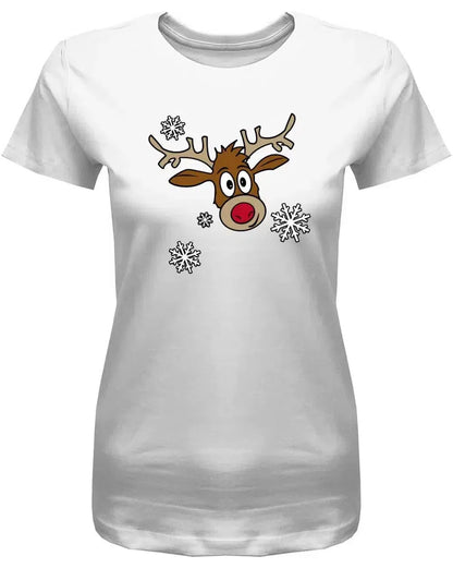 Rudolph - Schneeflocken - Weihnachten - Damen T Shirt