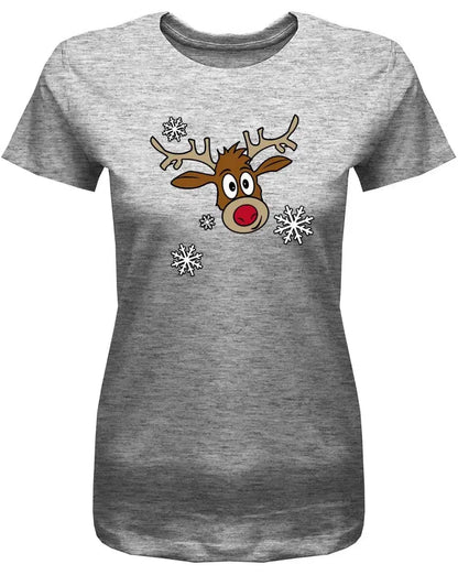 Rudolph - Schneeflocken - Weihnachten - Damen T Shirt
