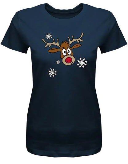 Rudolph - Schneeflocken - Weihnachten - Damen T Shirt