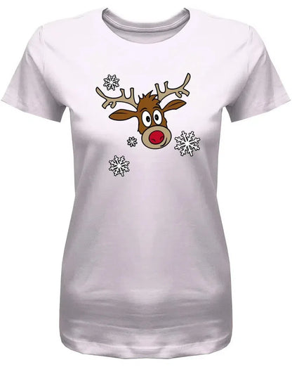 Rudolph - Schneeflocken - Weihnachten - Damen T Shirt
