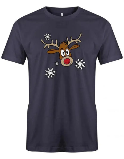 Rudolph - Schneeflocken - Weihnachten - Herren T-Shirt
