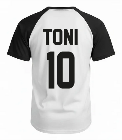 Deutschland T-Shirt WM 2026 personalisiert mit Wunschname Toni und Nummer 10 Rückseite