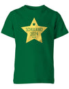 Goldener Stern Schulkind 2024 mit Name -Einschulung T-Shirt